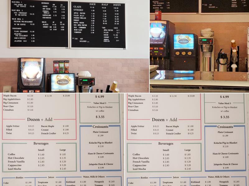Mazzoa Donuts Menu