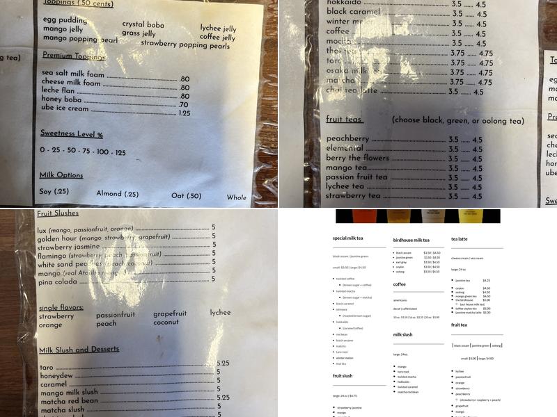 Boba Tea Licious Menu