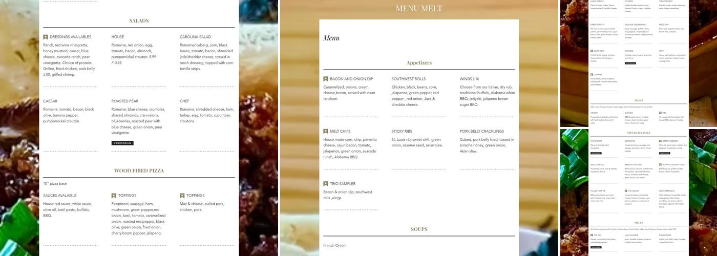 Melt Menu