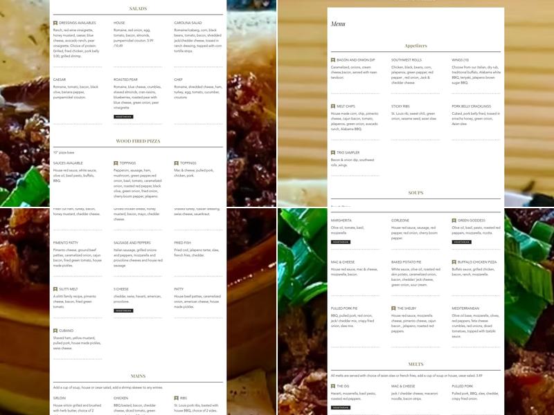 Melt Menu
