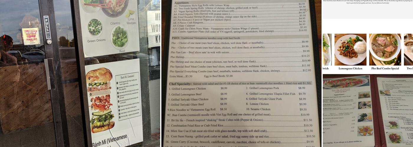 Pho Sure Menu