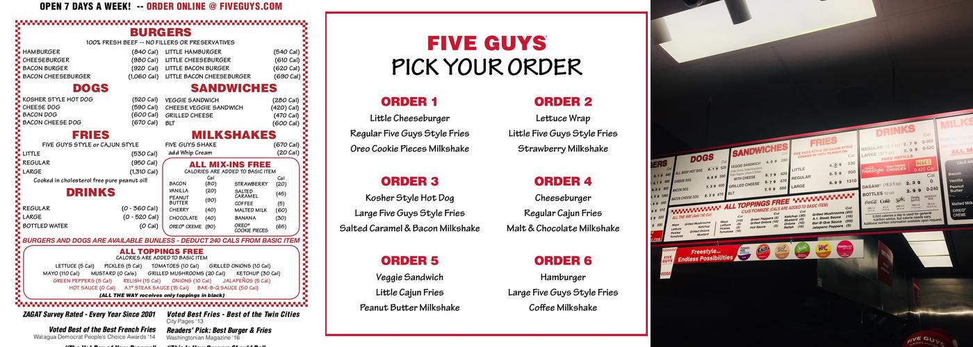 Five Guys Menu