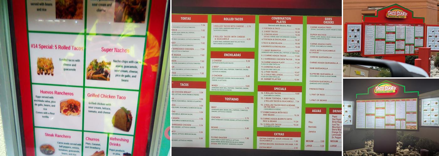 Taco Star Menu