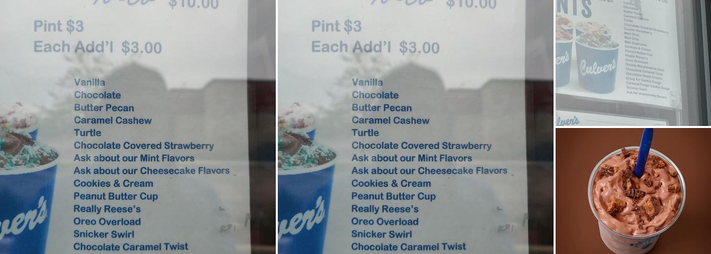 Culver’s Menu