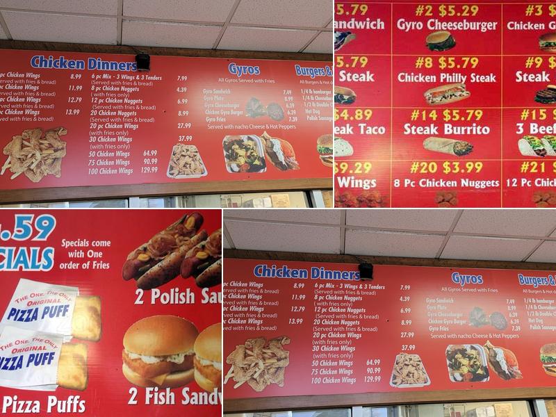 Buffalo Sam's Menu