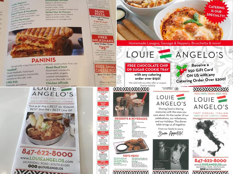 Louie Angelo's Fast Casual Italian Menu
