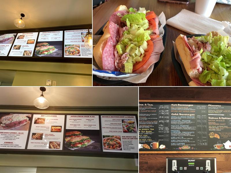 NABS Deli and Coffee Shop Menu