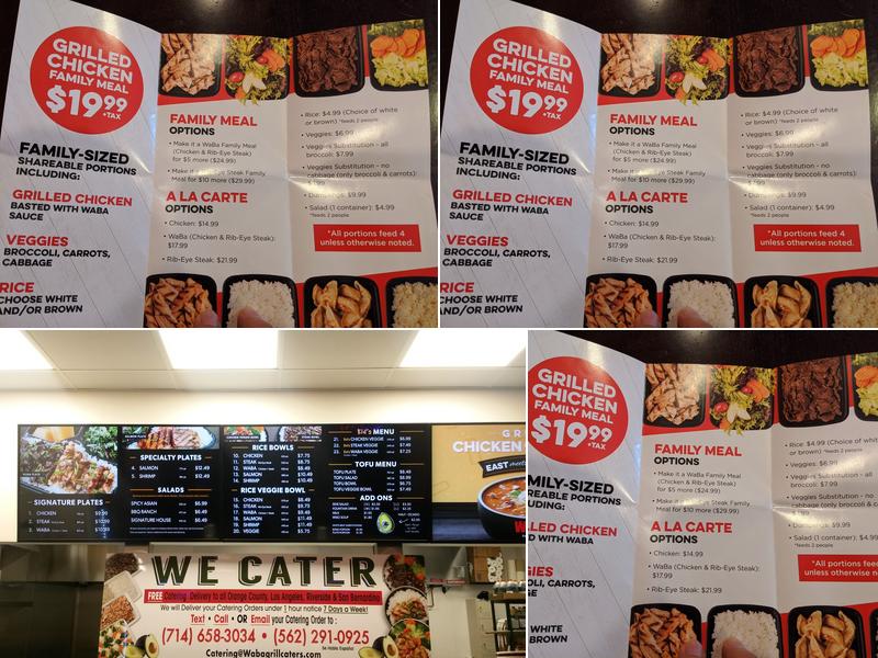 WaBa Grill Menu