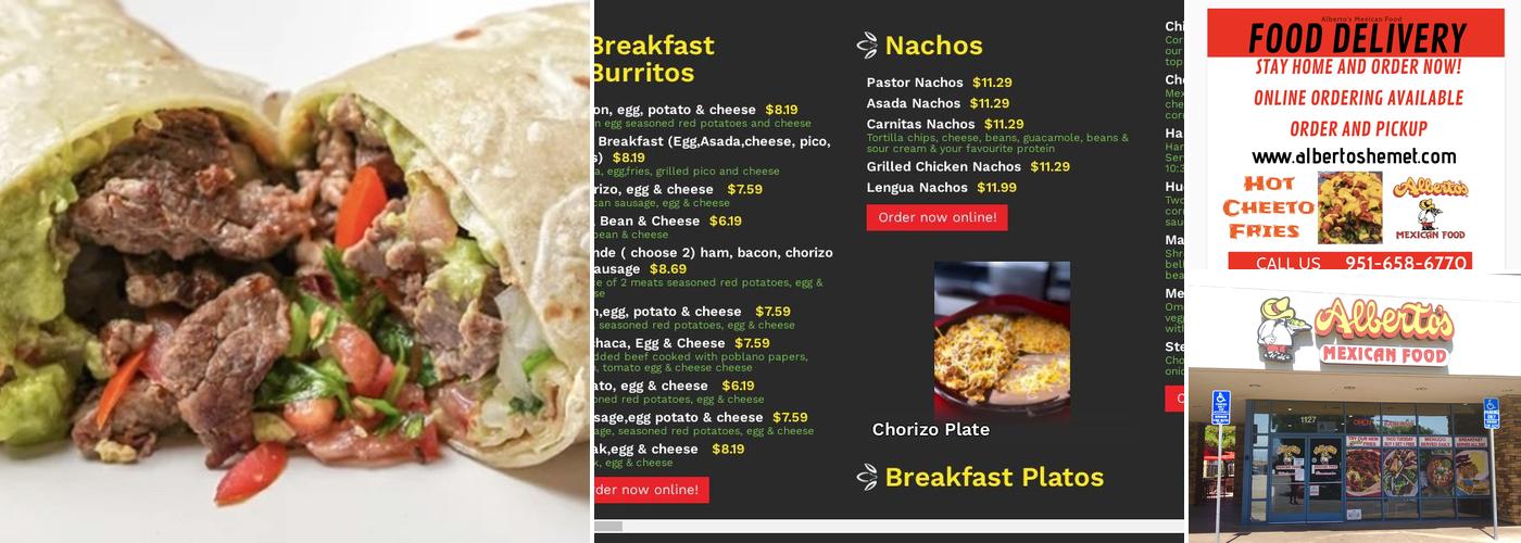 ALBERTOS SANDERSON & STETSON HEMET Menu