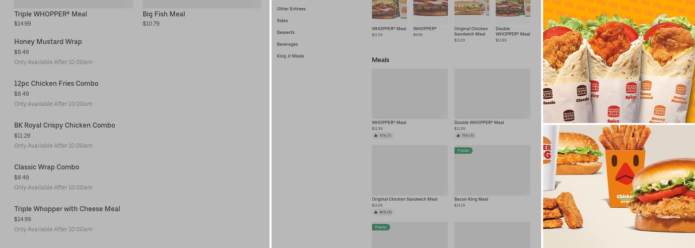 Burger King Menu