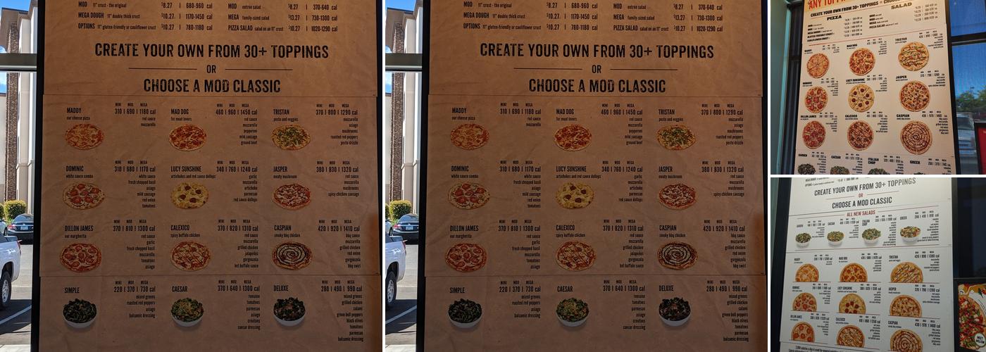 MOD Pizza Menu