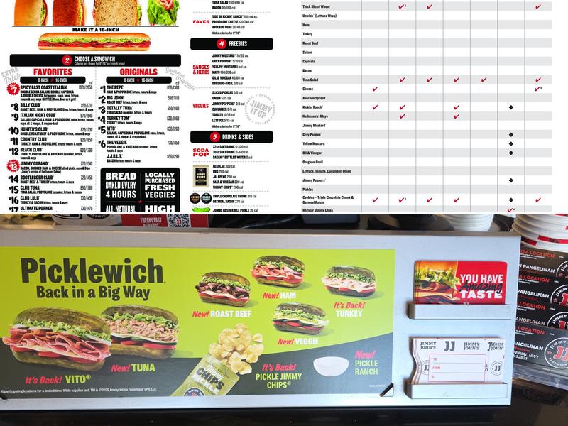 Jimmy John's Menu
