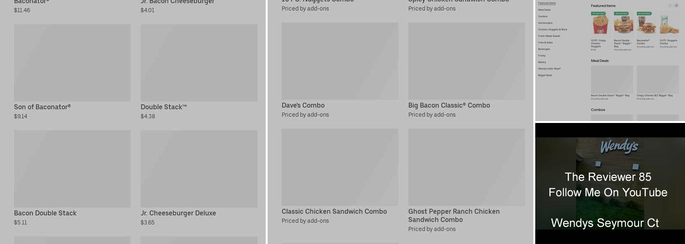 Wendy's Menu