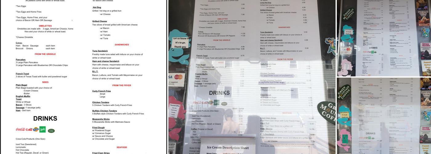 Little Mermaids Menu