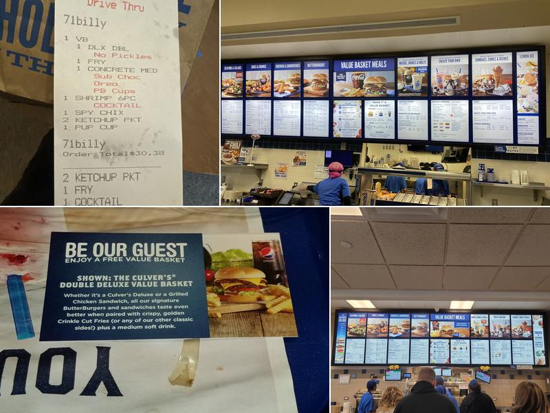 Culver’s Menu