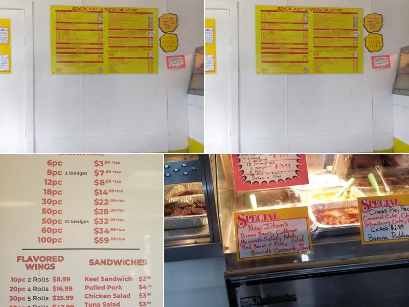 Dixie Chicken Menu