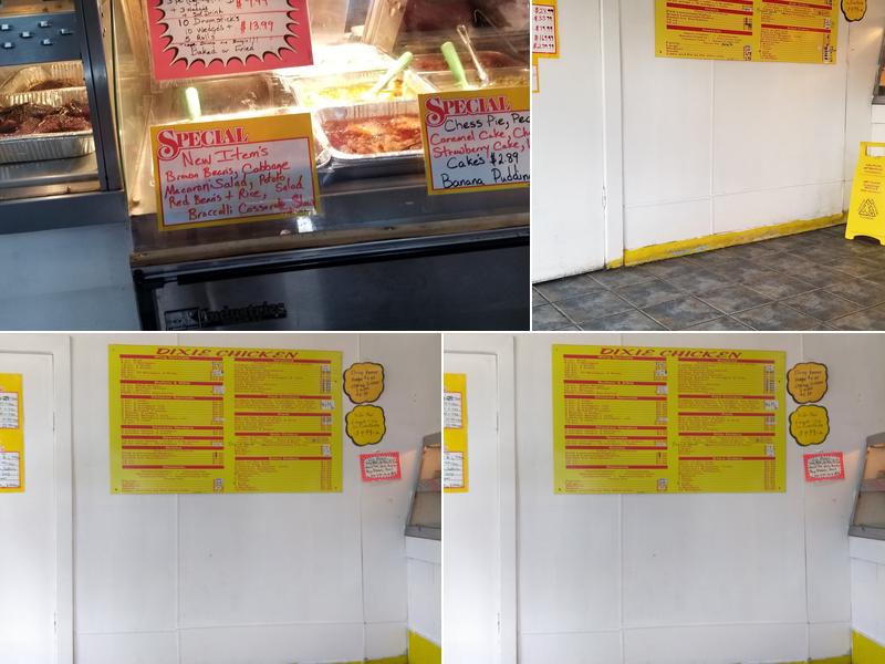 Dixie Chicken Menu