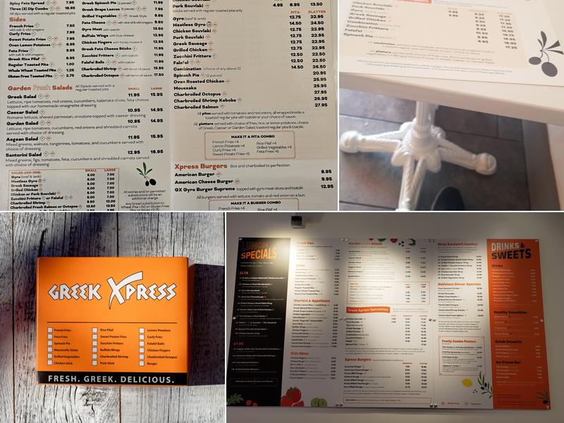 Greek Xpress Plainview Menu