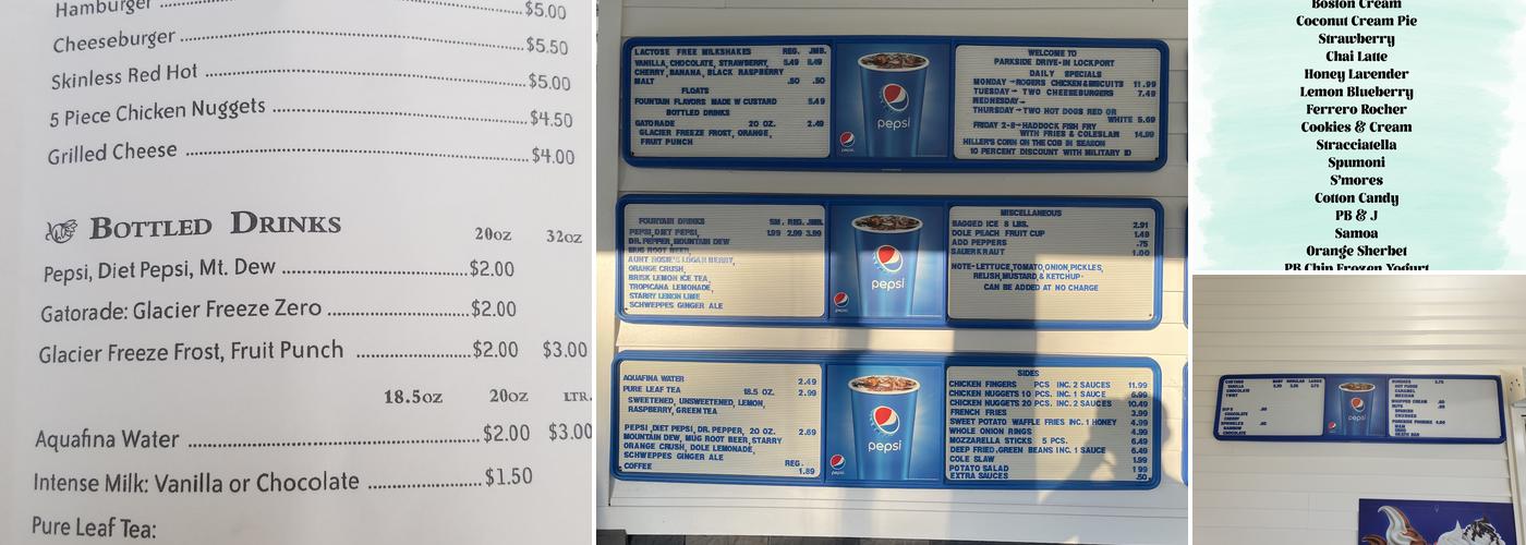 Parkside Drive-In Menu