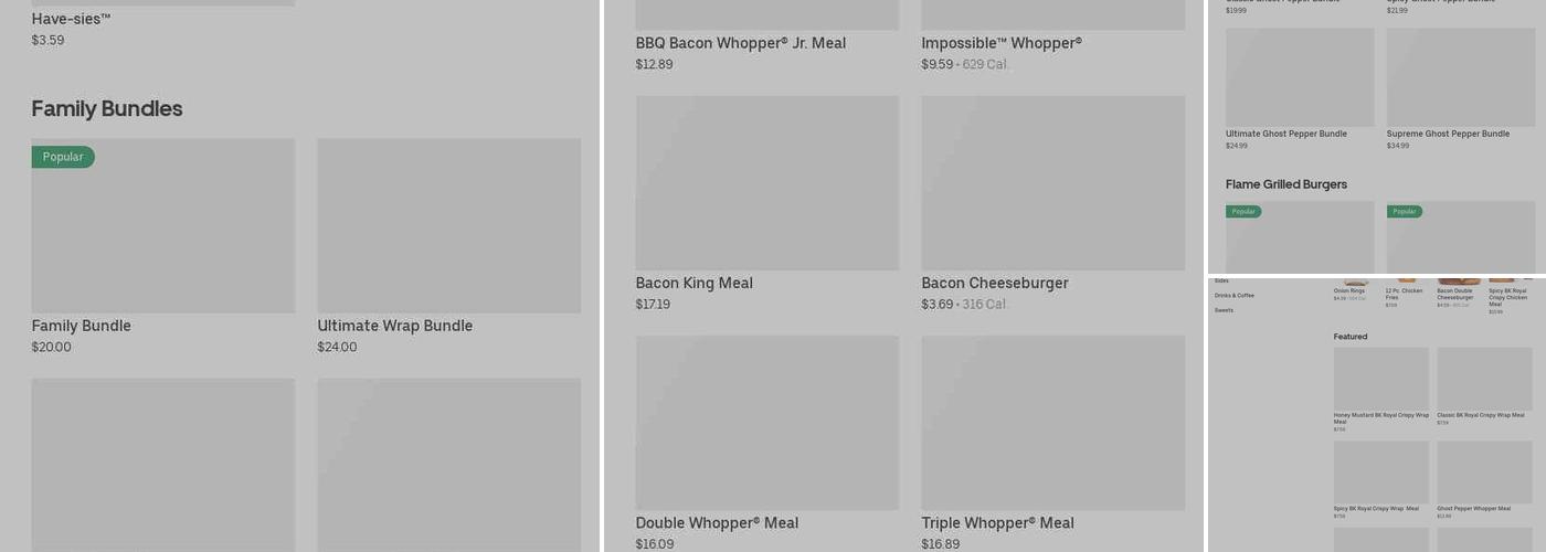 Burger King Menu