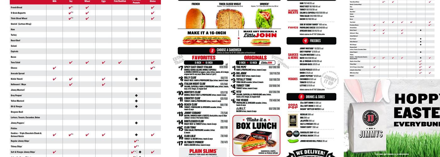 Jimmy John's Menu