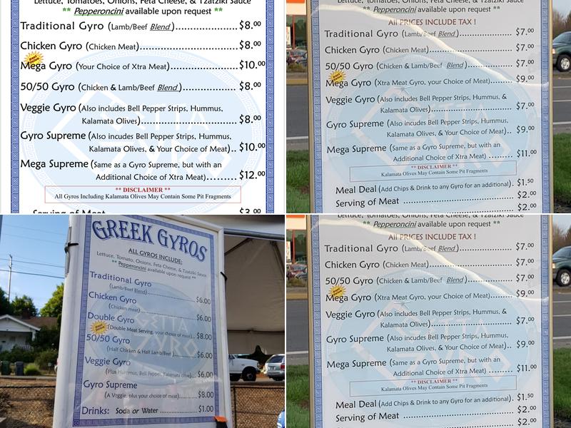 Getta Gyro Menu