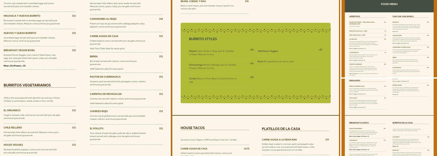 Cha Cha Cha Taqueria Cascade Station Menu