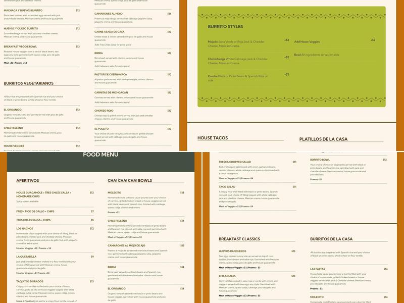 Cha Cha Cha Taqueria Cascade Station Menu