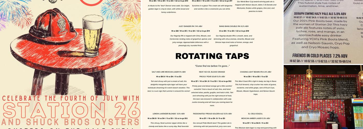 Station 26 Brewing Co. Menu