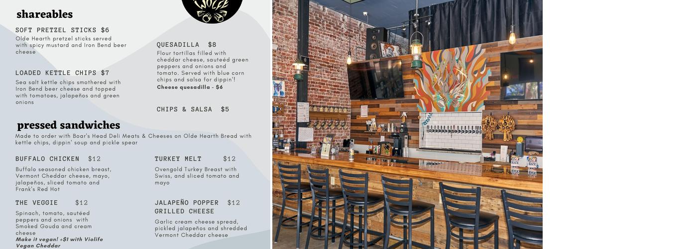 Deviant Wolfe Brewing Menu