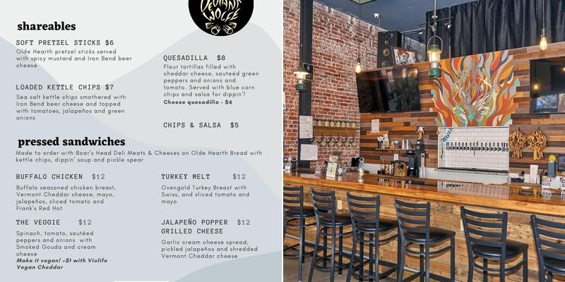 Deviant Wolfe Brewing Menu