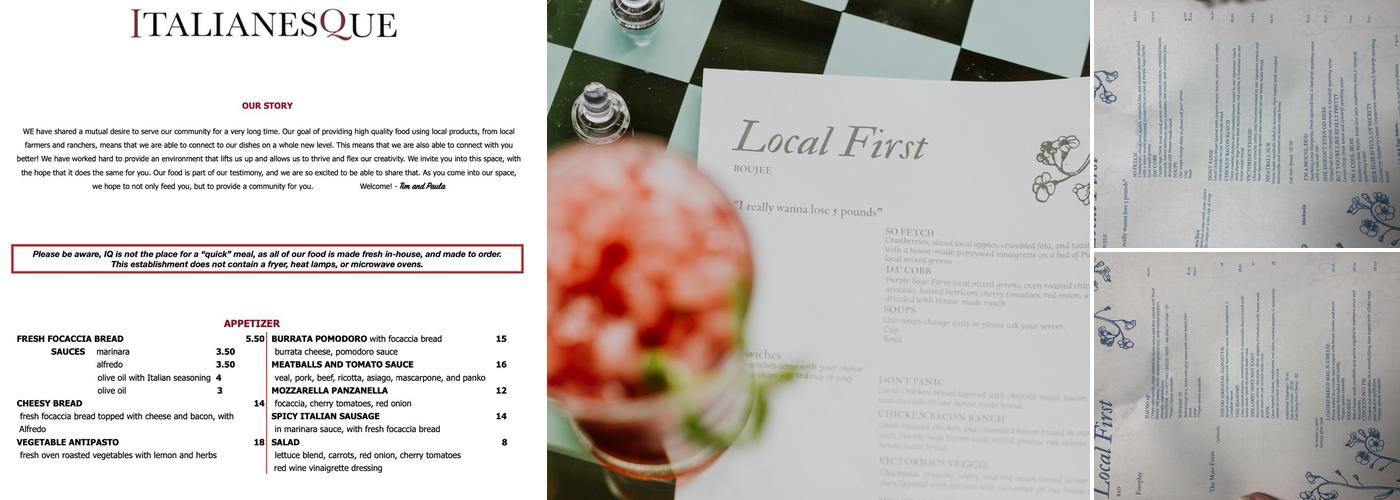 Local First Menu