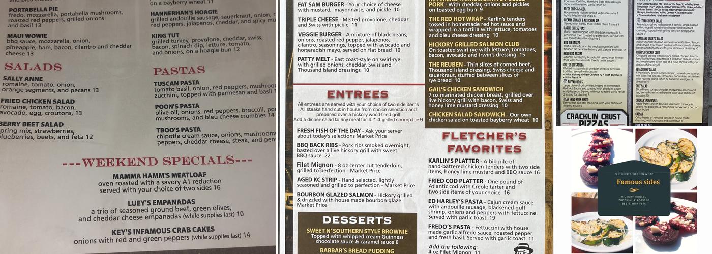 Fletcher's Kitchen & Tap Menu