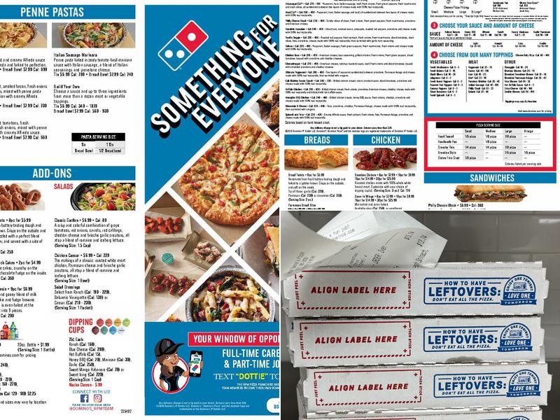 Domino's Pizza Menu