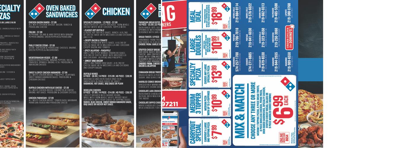 Domino's Pizza Menu