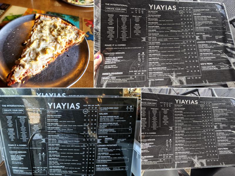 Yia Yia's Menu