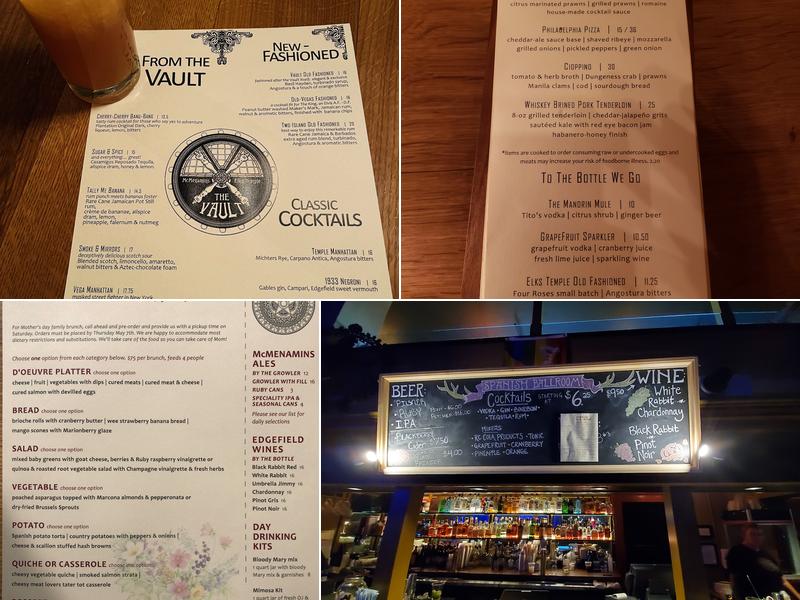 McMenamins Elks Temple Menu