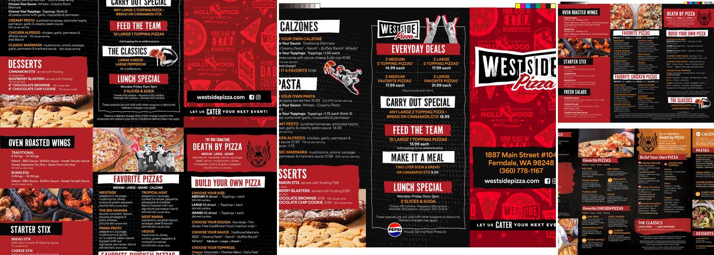 Westside Pizza Menu