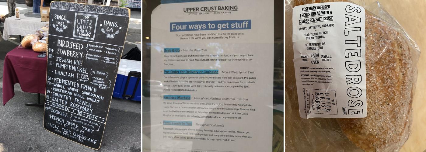 Upper Crust Baking - Davis Menu