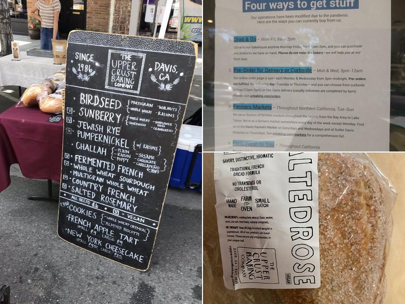 Upper Crust Baking - Davis Menu