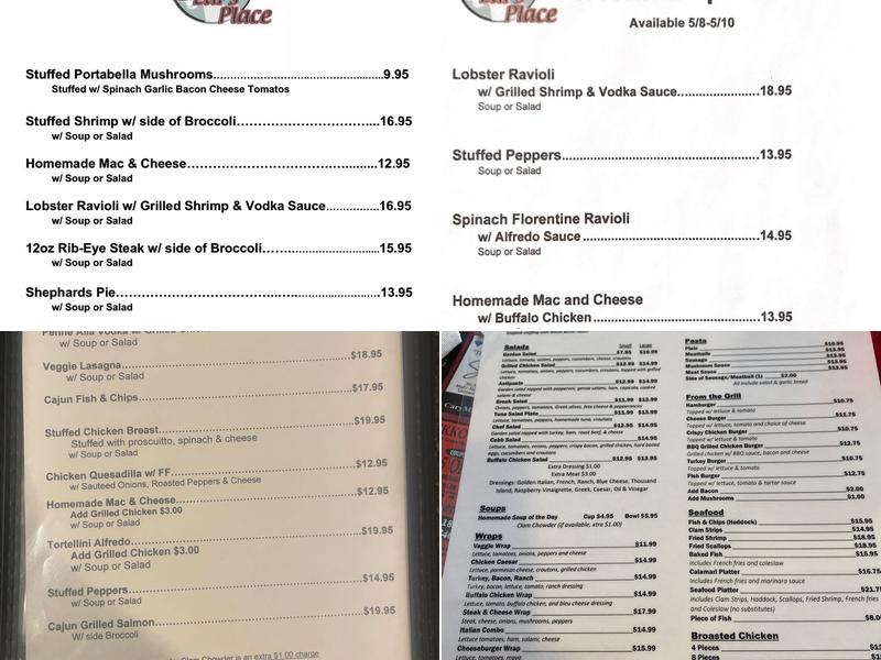 Edi's place Menu
