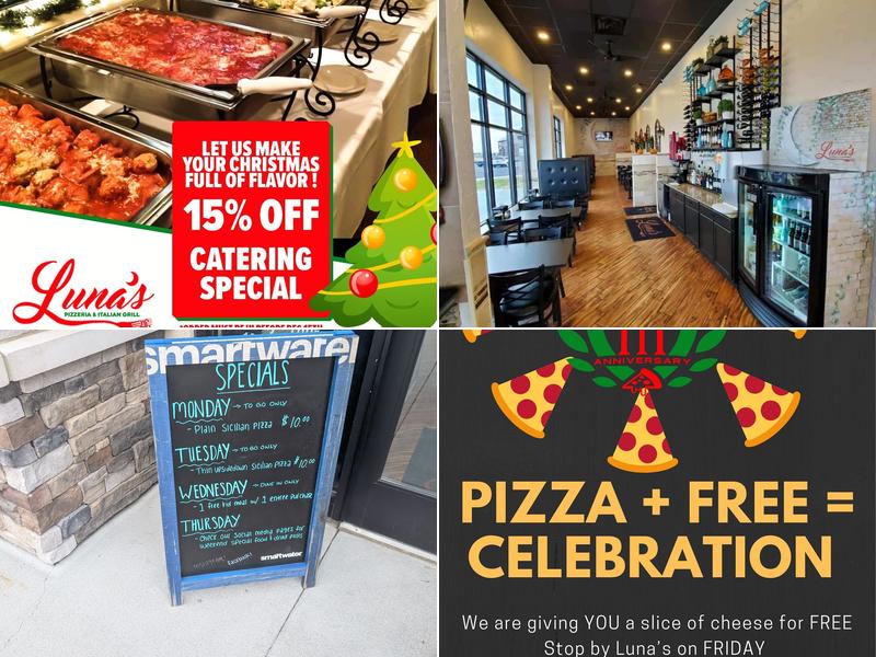 Luna’s Pizzeria & Italian Grill Menu