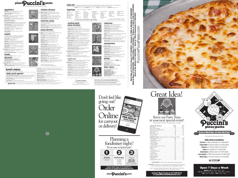 Puccini's Pizza Pasta-West Clay Menu