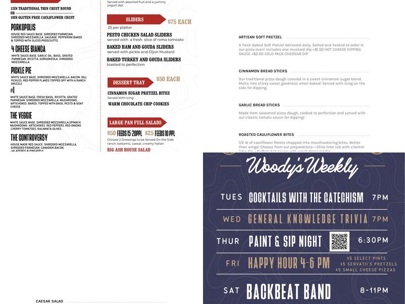 Big Ash Brewing Menu