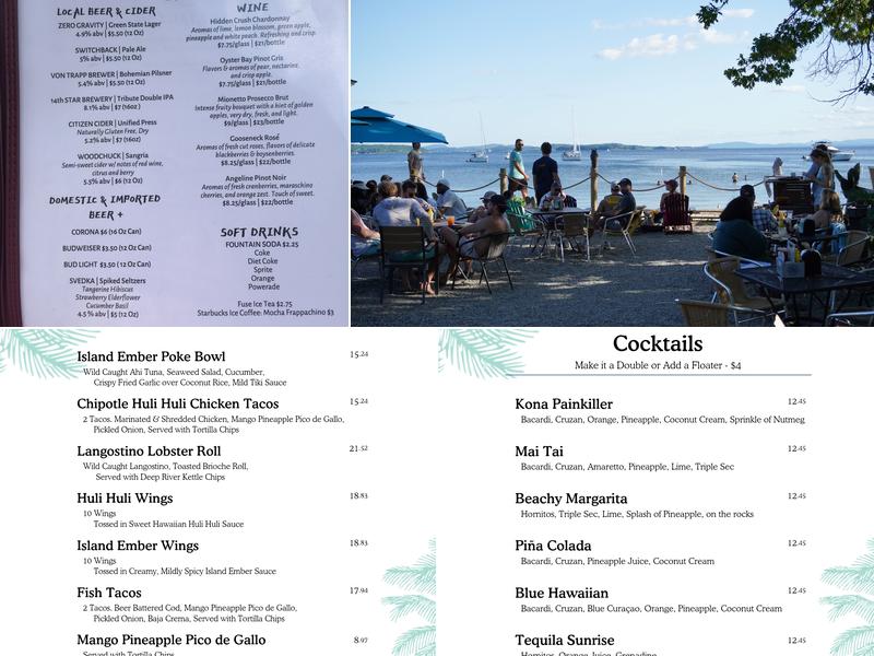 Beach House VT Menu