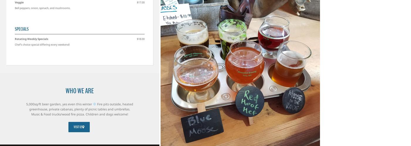 Granite Roots Brewing Menu