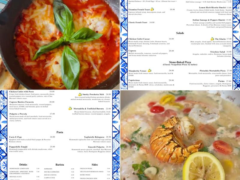 Pulia Ristorante Menu