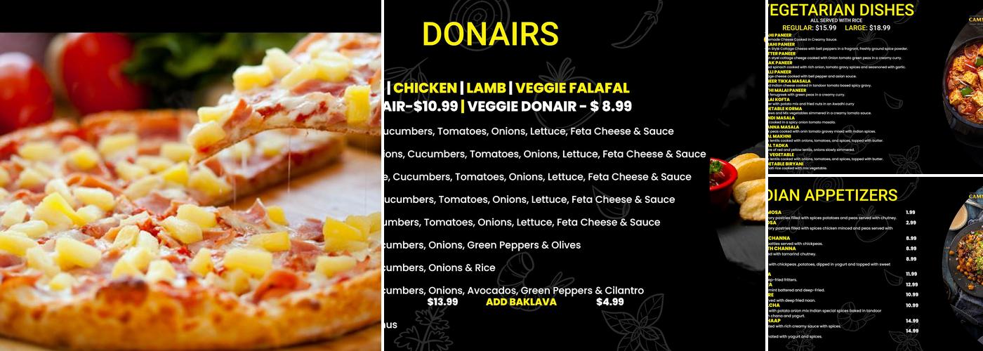 Camy's Pizza Langley Menu