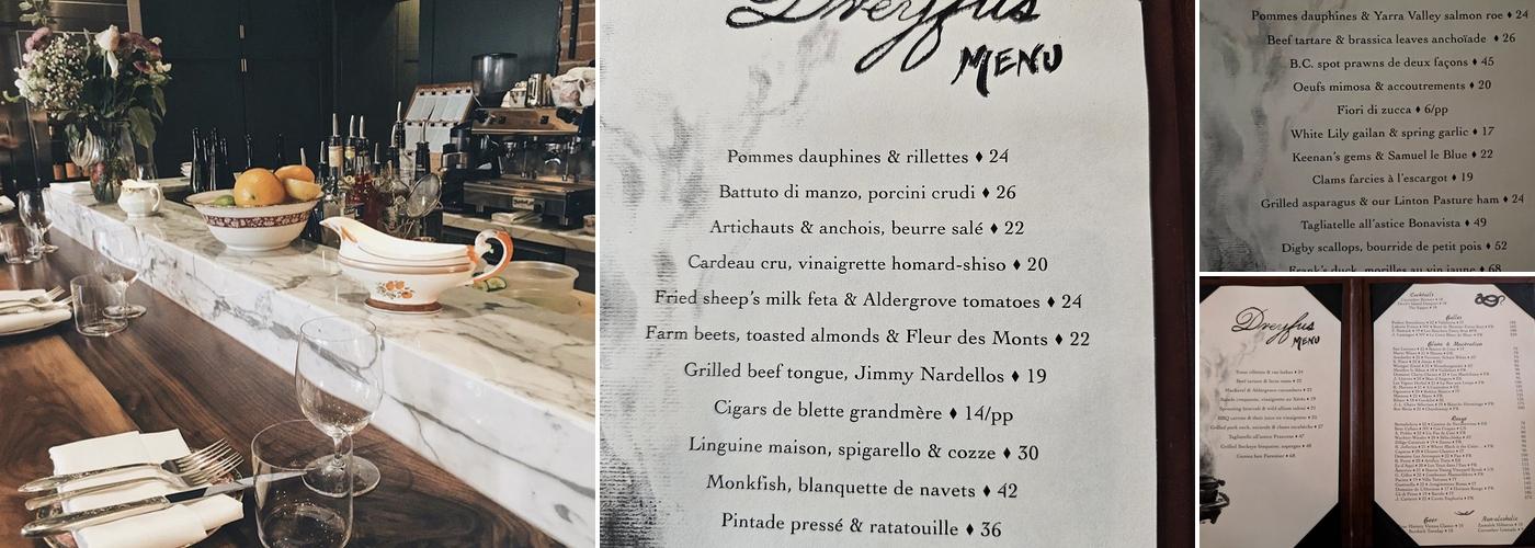 Dreyfus Menu
