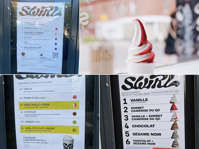 Crèmerie SWIRL Menu